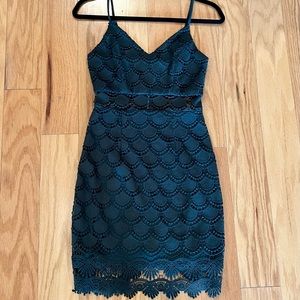 AQUA teal cocktail dress